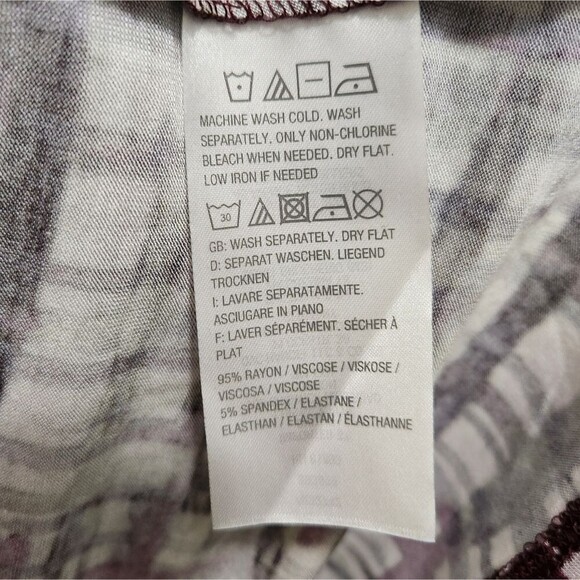 LOGO Layers Lori Goldstein Sleeveless Long Tank Tunic Swing Purple Gold Size 2X - Picture 5 of 5